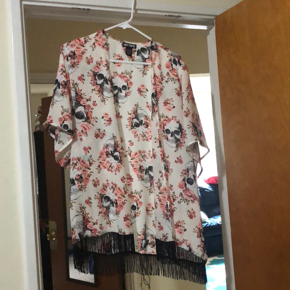 A sheer skull cardigan!